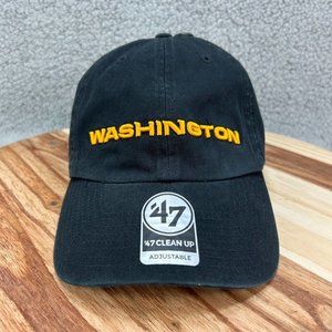 '47 Brand Washington Commanders Black Clean Up Adjustable Hat Cap